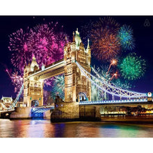 Load image into Gallery viewer, Fireworks Bridge - Full Drill Diamond Painting
