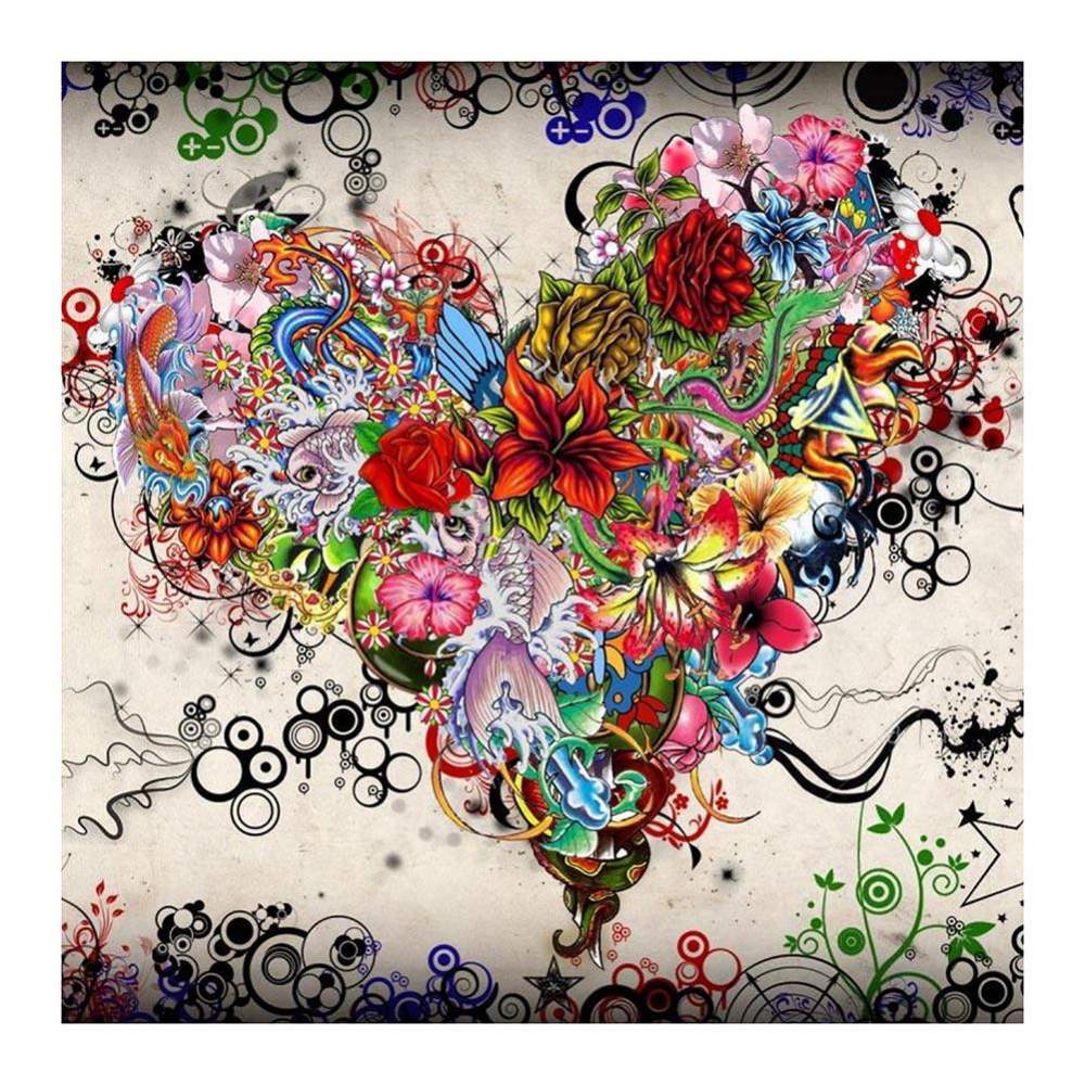 Heart Flower - Full Drill Diamond Painting