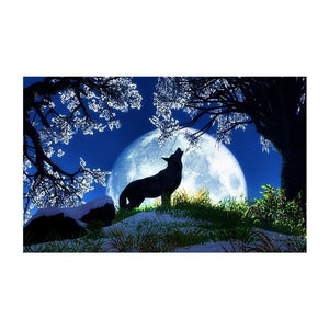 Moon Wolf - Full Drill Diamond Painting