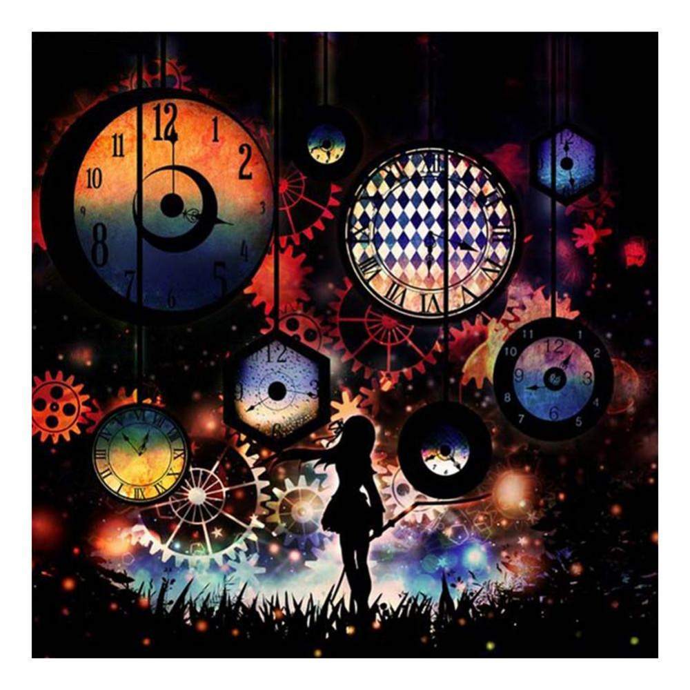 Girl in Night - Full Drill Diamond Painting