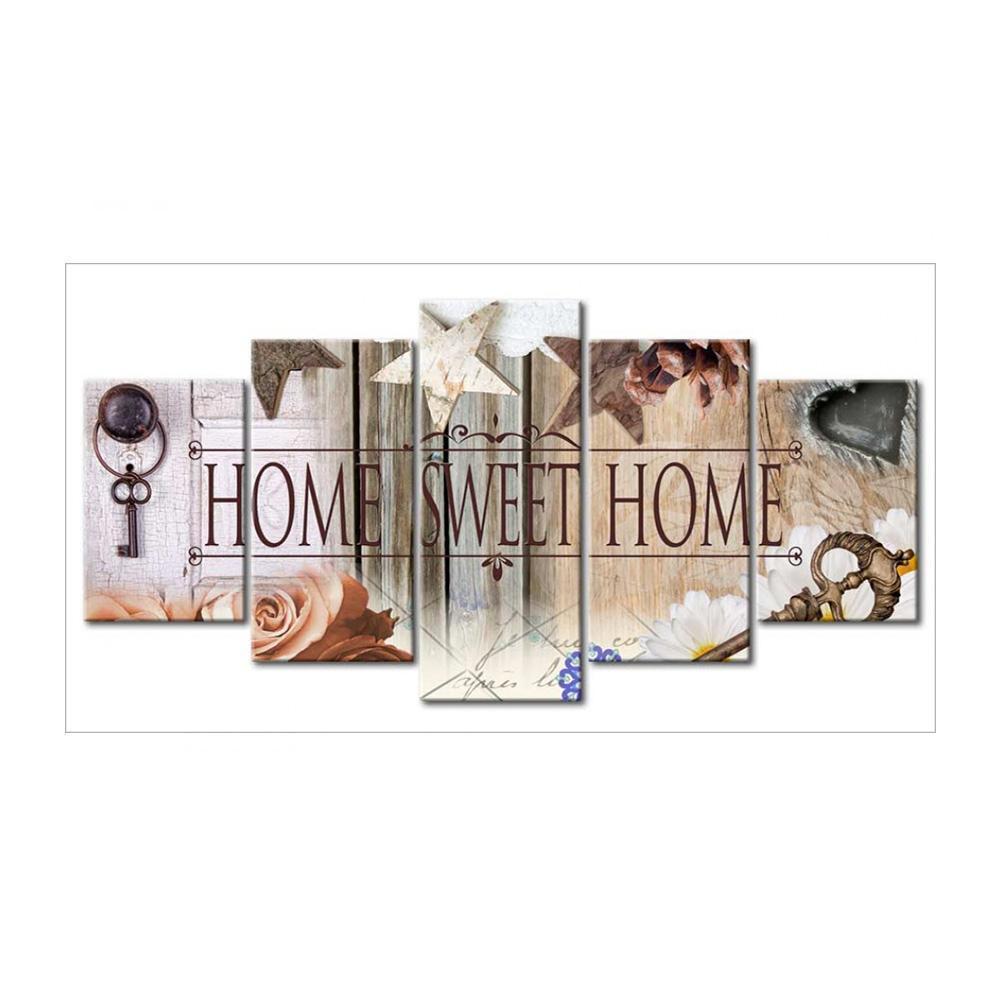 5-picturest Sweet Home - Full Drill Diamond Painting - 90x40cm