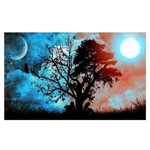 Moonlight Tree - Full Drill Diamond Painting - 30x45cm