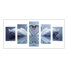 Load image into Gallery viewer, 5-pictures Swan - Full Drill Diamond Painting - 95x45cm
