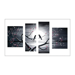 4-pictures Birds - Full Drill Diamond Painting - 80x45cm