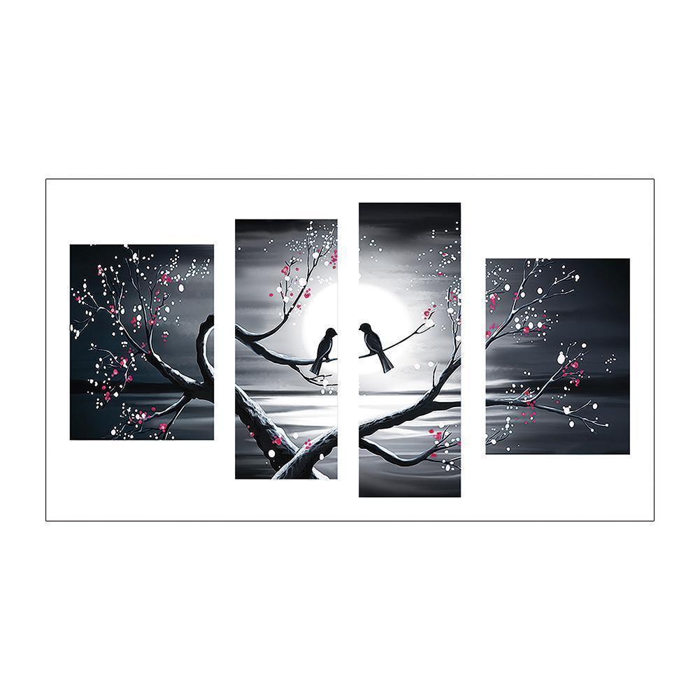 4-pictures Birds - Full Drill Diamond Painting - 80x45cm