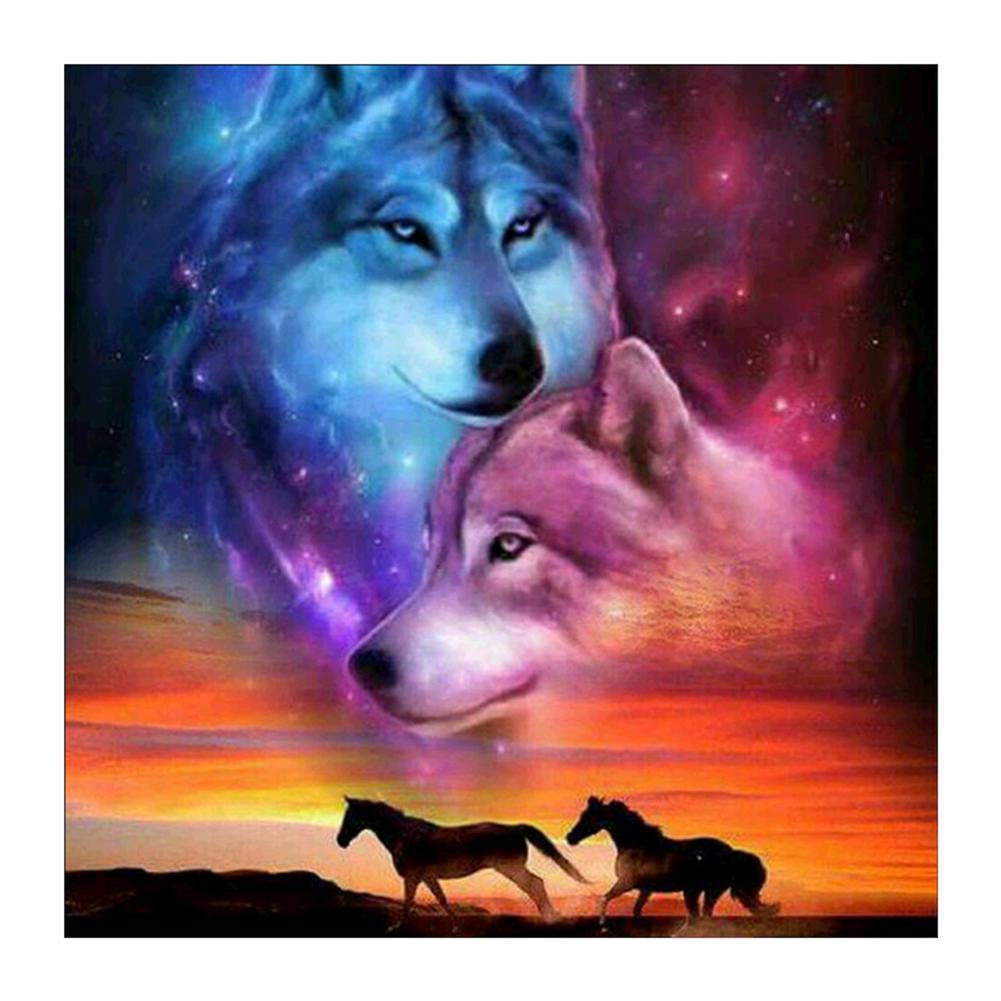 Wolf and horse - Full Drill Diamond Painting