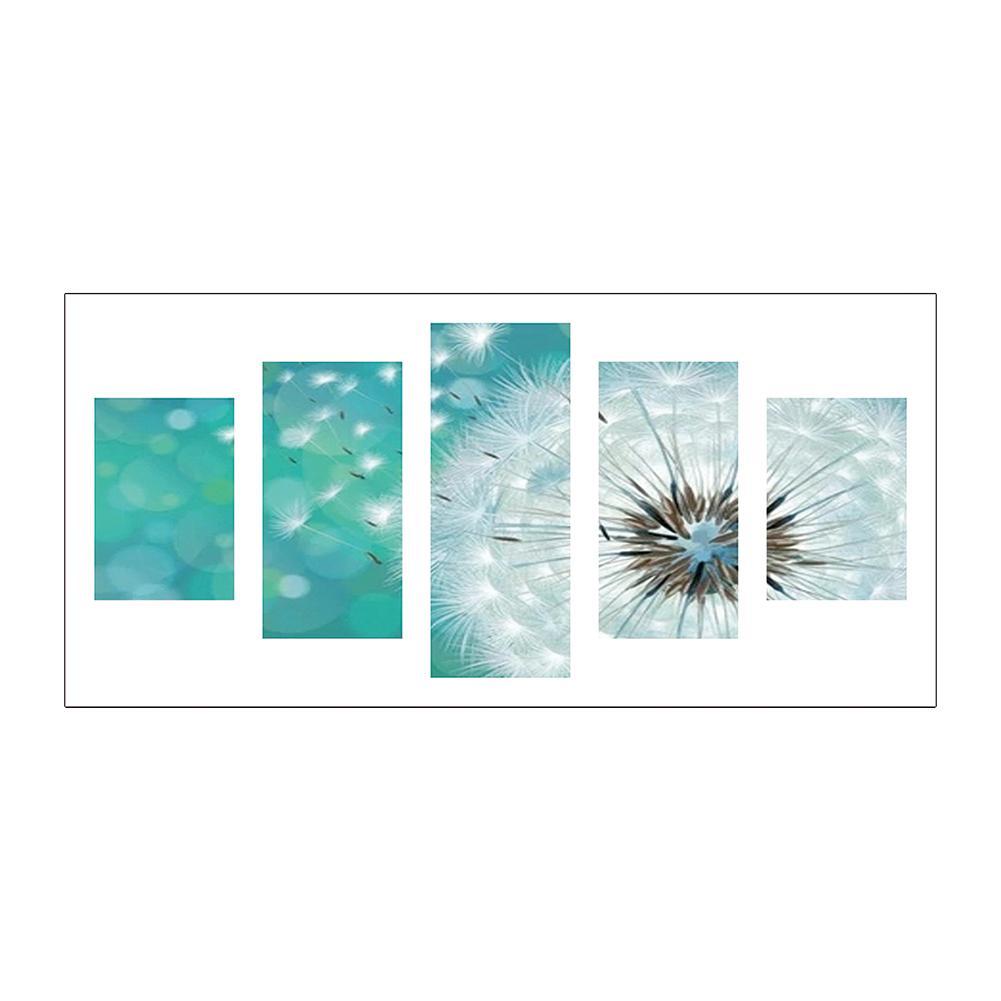 5-pictures Dandelion - Full Drill Diamond Painting - 95x45cm