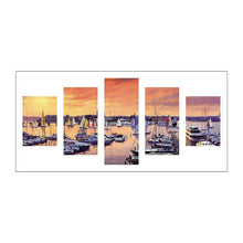 Load image into Gallery viewer, 5-pictures Sailboat - Full Drill Diamond Painting - 95x45cm
