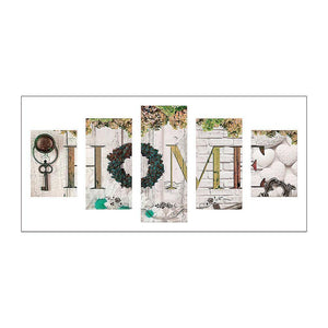 5-pictures Home - Full Drill Diamond Painting - 95x45cm
