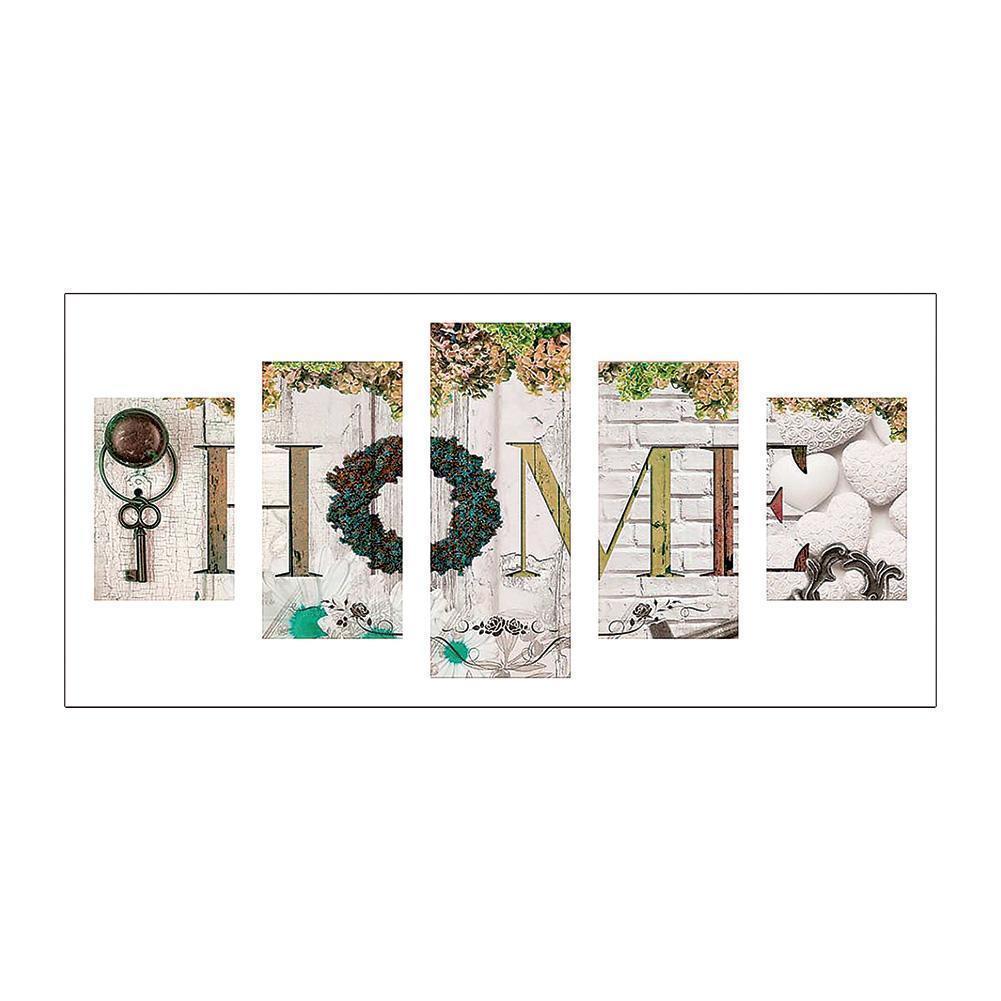 5-pictures Home - Full Drill Diamond Painting - 95x45cm