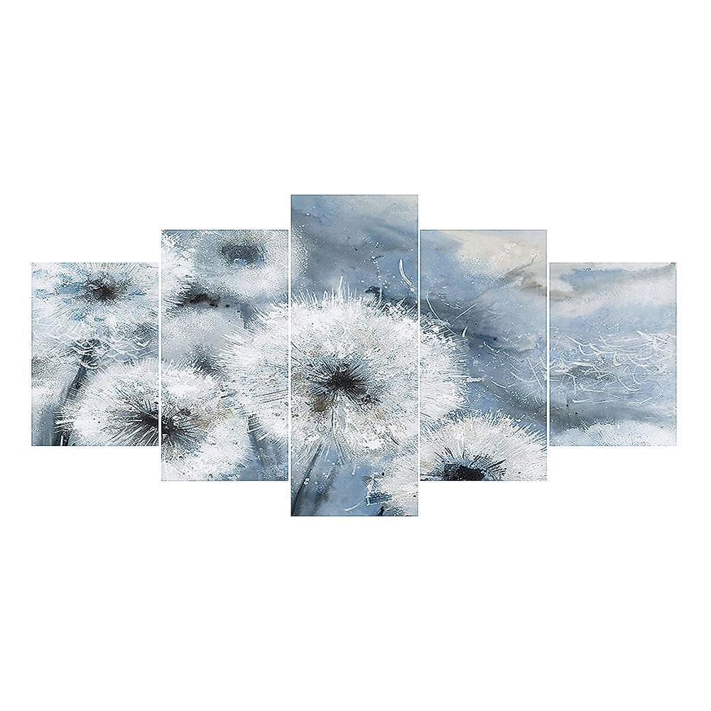 5-pictures Dandelion - Full Drill Diamond Painting - 95x45cm