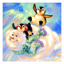Load image into Gallery viewer, Snowman Penguin - Full Drill Diamond Painting

