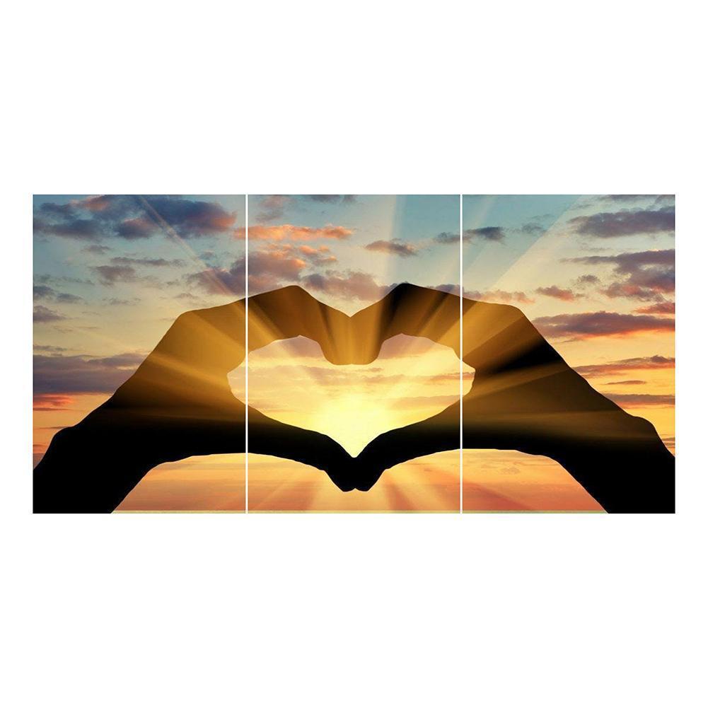 3-pictures Love - Full Drill Diamond Painting - 80x40cm