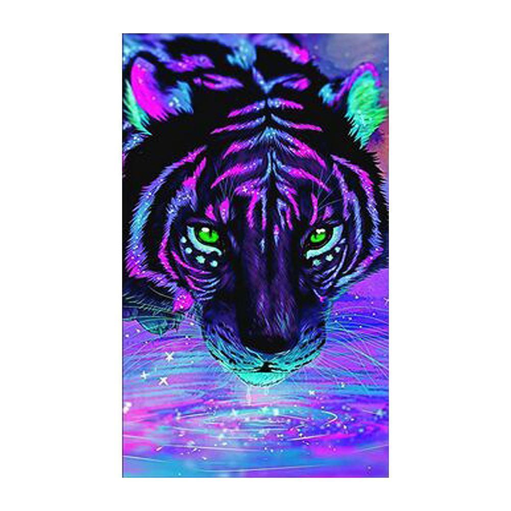 Colorful Tiger - Full Drill Diamond Painting - 30x50cm