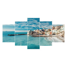 Load image into Gallery viewer, 5-pictures Village - Full Drill Diamond Painting - 95x45cm
