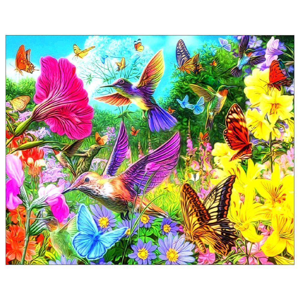 Birds Flowers - Full Drill Diamond Painting