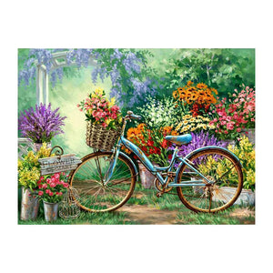 Garden Bike - Full Drill Diamond Painting - 40x50cm