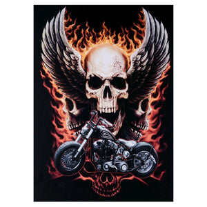 Skull motorcycle - Full Drill Diamond Painting