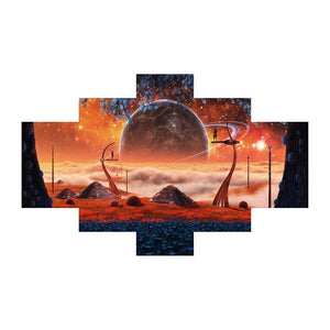 5-pictures Novelty - Full Drill Diamond Painting - 95x45cm