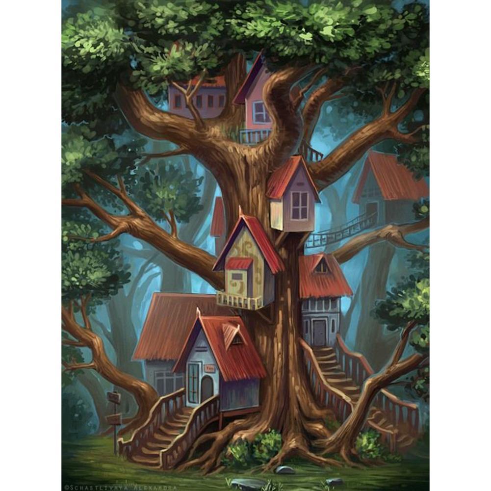 Tree House - Full Drill Diamond Painting