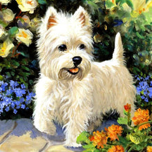 Load image into Gallery viewer, White Puppy  - Full Drill Diamond Painting
