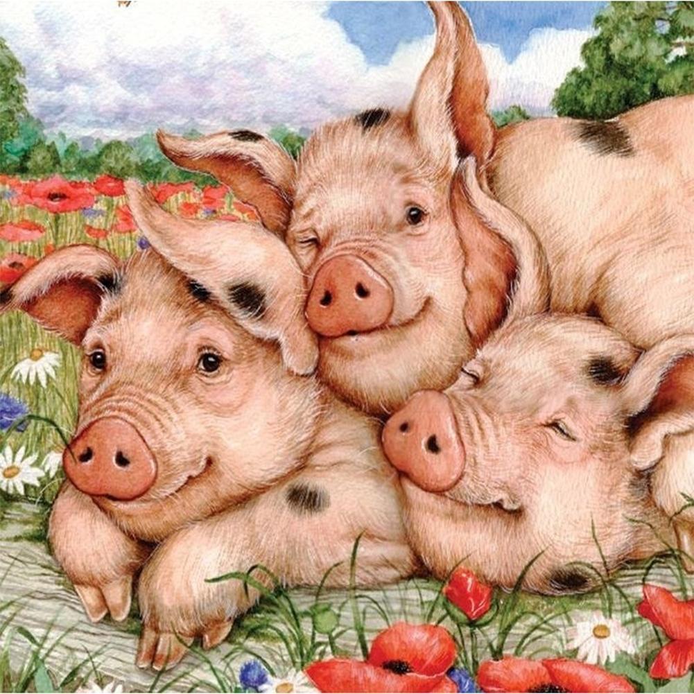 Pink Pig - Full Drill Diamond Painting