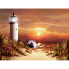 Load image into Gallery viewer, Seaside Tower - Full Drill Diamond Painting
