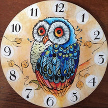 Load image into Gallery viewer, Owl Wall Clock - Full Drill Diamond Painting
