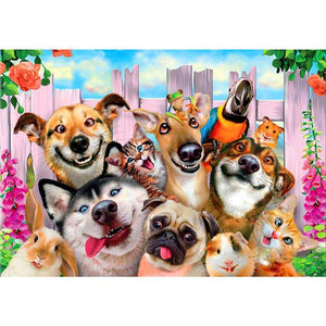 Dogs Animals   - Full Drill Diamond Painting