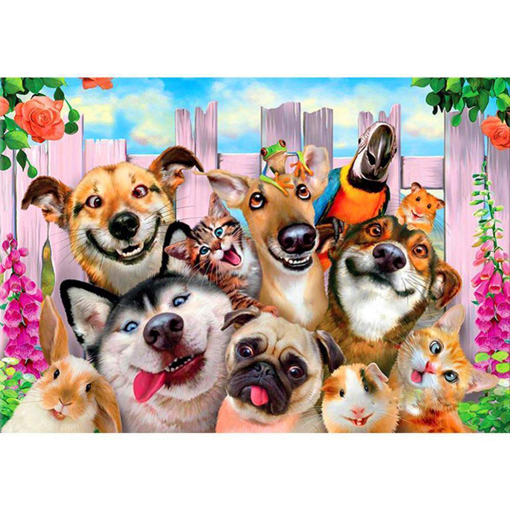 Dogs Animals   - Full Drill Diamond Painting