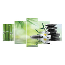Load image into Gallery viewer, 5-pictures Bamboo Stone - Full Drill Diamond Painting - 95x45cm
