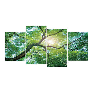 4pcs Big Tree - Full Drill Diamond Painting - 80x40cm
