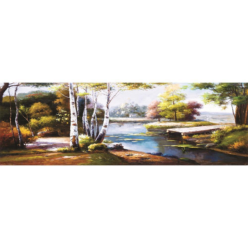Village River - Full Drill Diamond Painting - 80x30cm