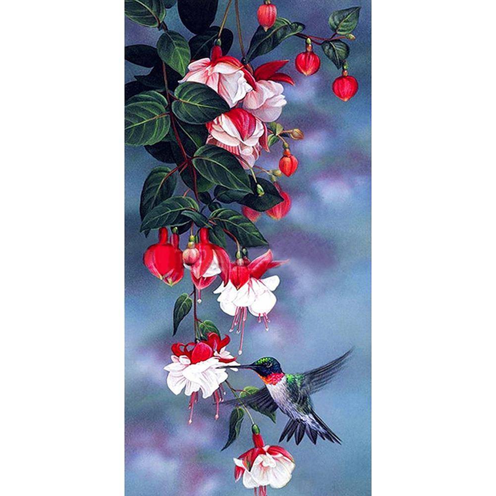 Magpie Flower - Full Drill Diamond Painting - 50x25cm