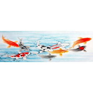 Happy Fish - Full Drill Diamond Painting - 80x30cm