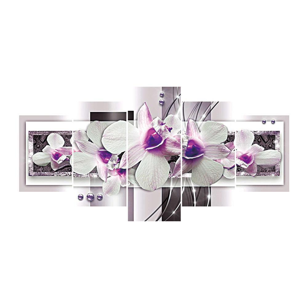 5-pictures Butterfly - Full Drill Diamond Painting - 95x45cm