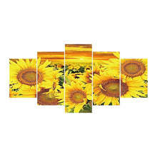 Load image into Gallery viewer, 5-pictures Sunflower - Full Drill Diamond Painting - 95x45cm
