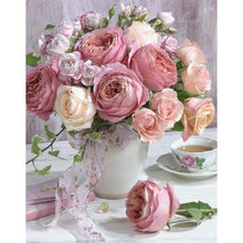 Load image into Gallery viewer, Pink Flowers - Full Drill Diamond Painting
