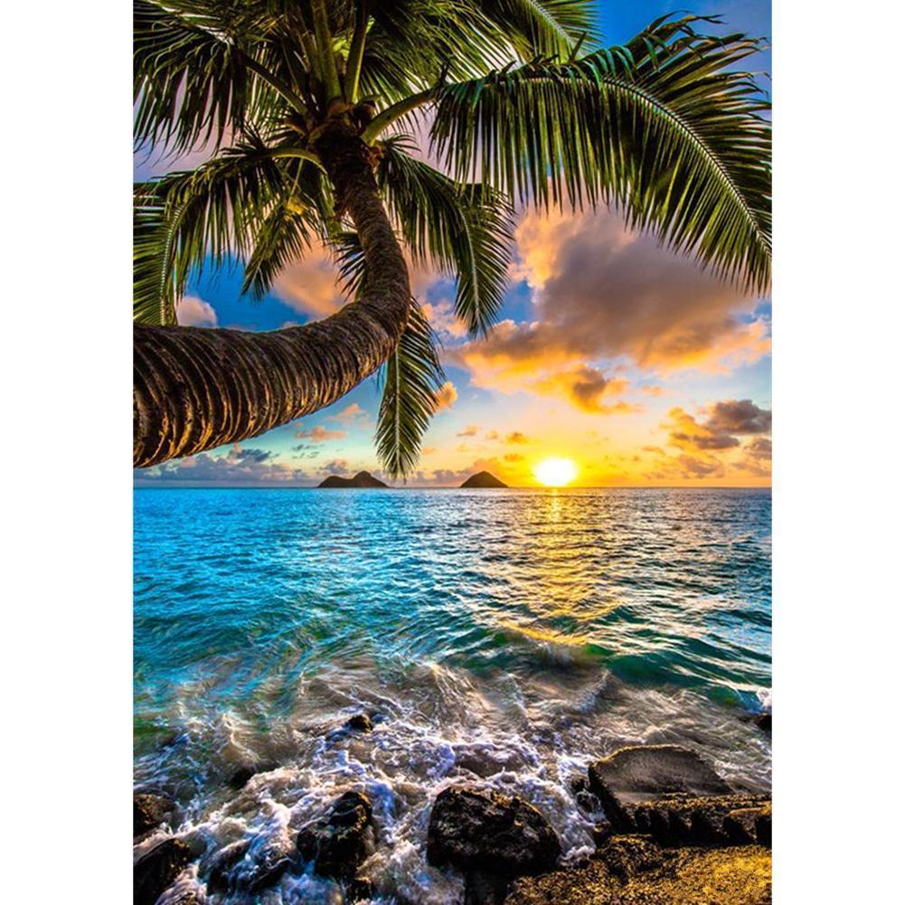 Coconut Tree Sea - Full Drill Diamond Painting