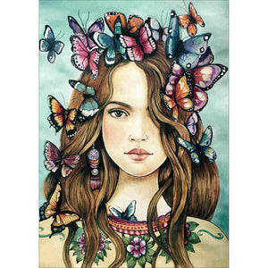 Butterfly Girl - Full Drill Diamond Painting