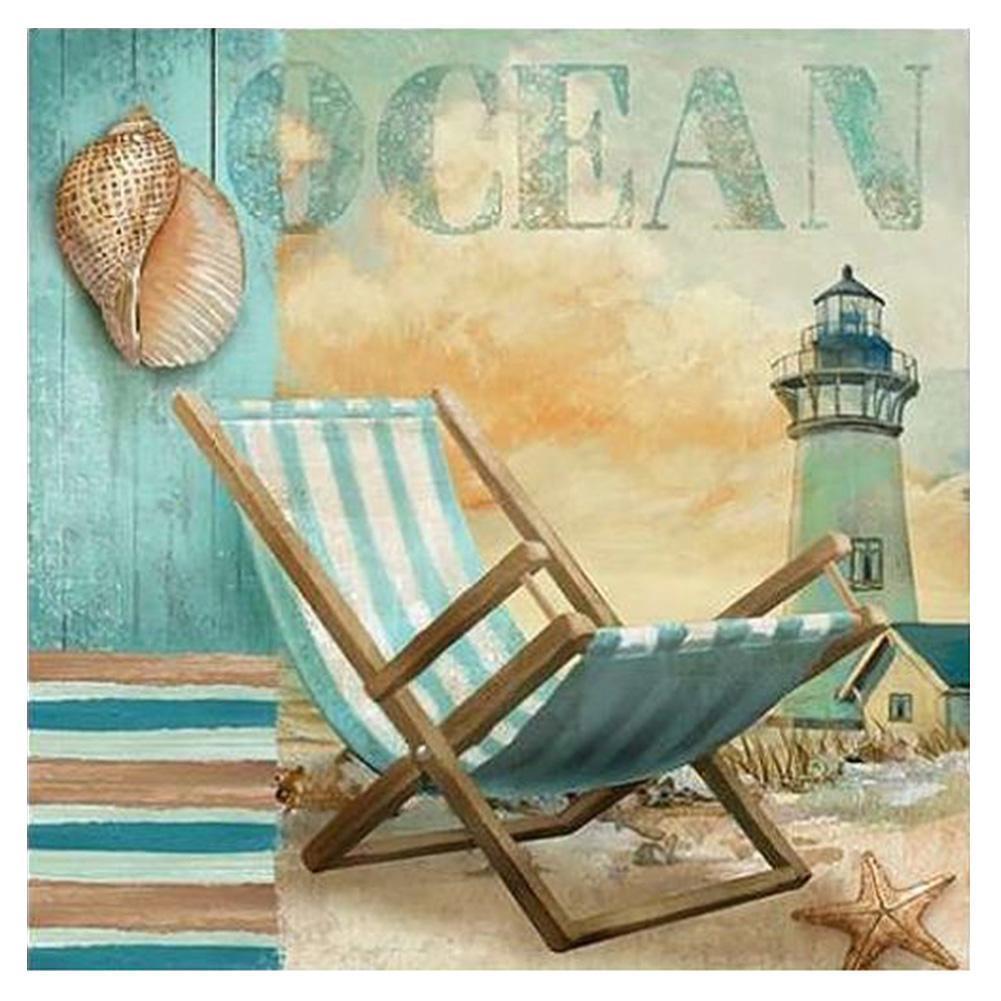 Sea Beach Chair - Full Drill Diamond Painting