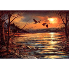 Load image into Gallery viewer, Sunset Bird Lake - Full Drill Diamond Painting
