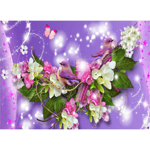 Flowers Bird - Full Drill Diamond Painting