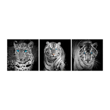 Load image into Gallery viewer, 3-pictures Leopard and tiger - Full Drill Diamond Painting - 80x30cm
