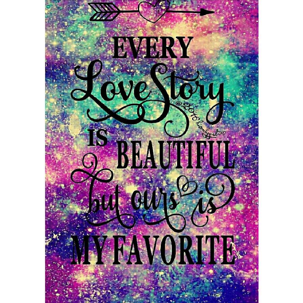 Love Poster-Sentence - Full Drill Diamond Painting