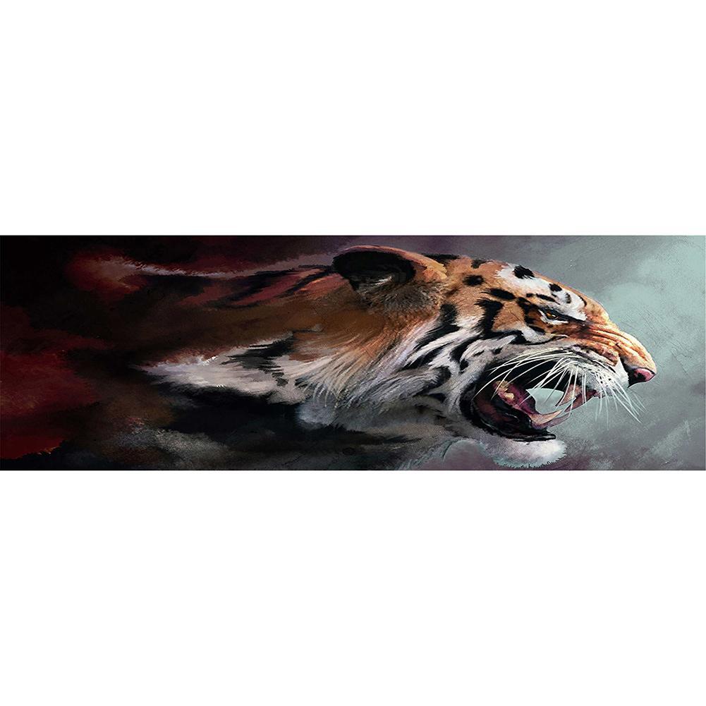 Fierce Tiger - Full Drill Diamond Painting - 80x30cm
