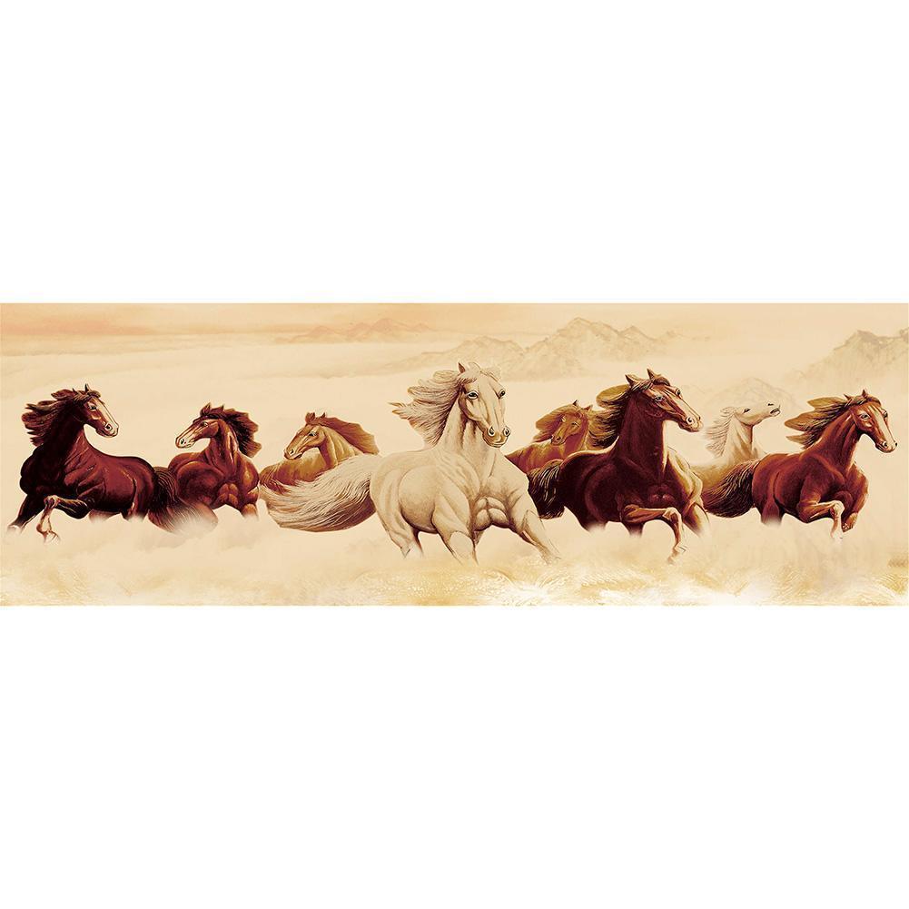 Running Horses - Full Drill Diamond Painting - 80x30cm