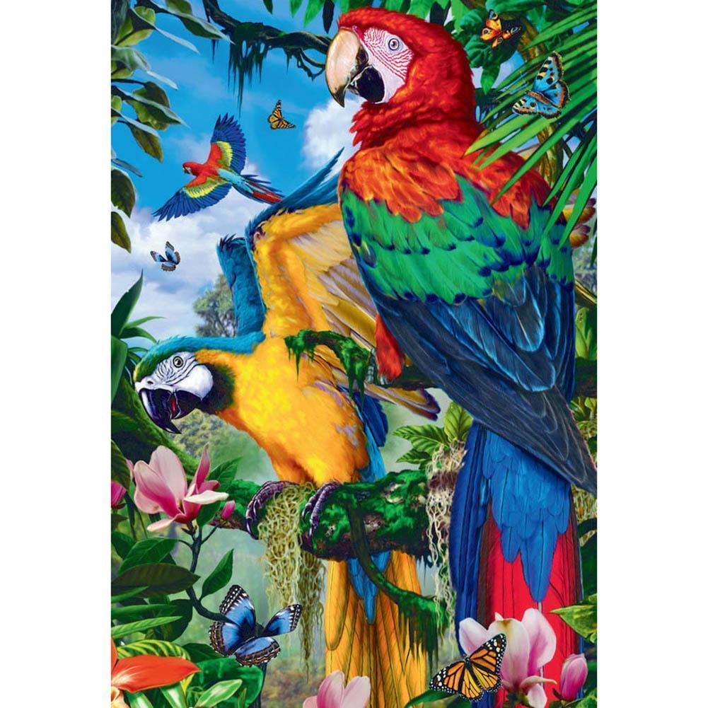 Colorful Parrots  - Full Drill Diamond Painting