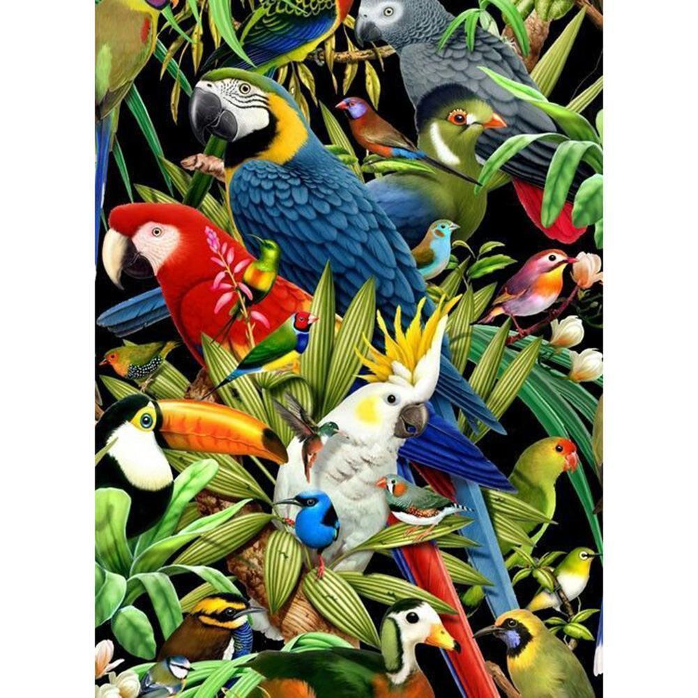 Color Parrots - Full Drill Diamond Painting