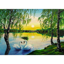 Load image into Gallery viewer, Spring Swan Lake - Full Drill Diamond Painting
